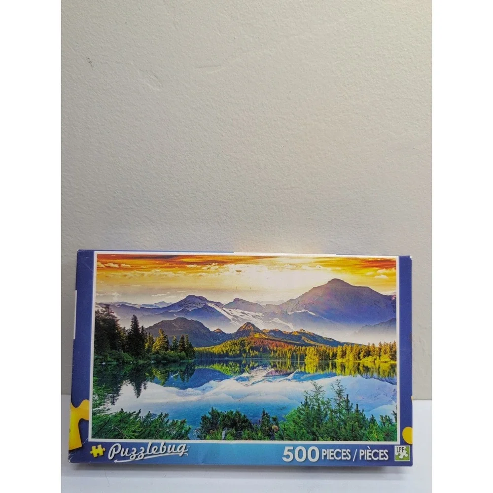 2016 PUZZLEBUG Nature Puzzle for Adult 500 Piece Mountain‎ Lake #5500 18.25x11